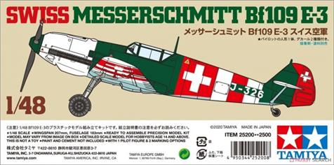 Plastikbausatz :: Flugzeug Bausatz :: Messerschmitt Bf109 E-3 Swiss 1:48