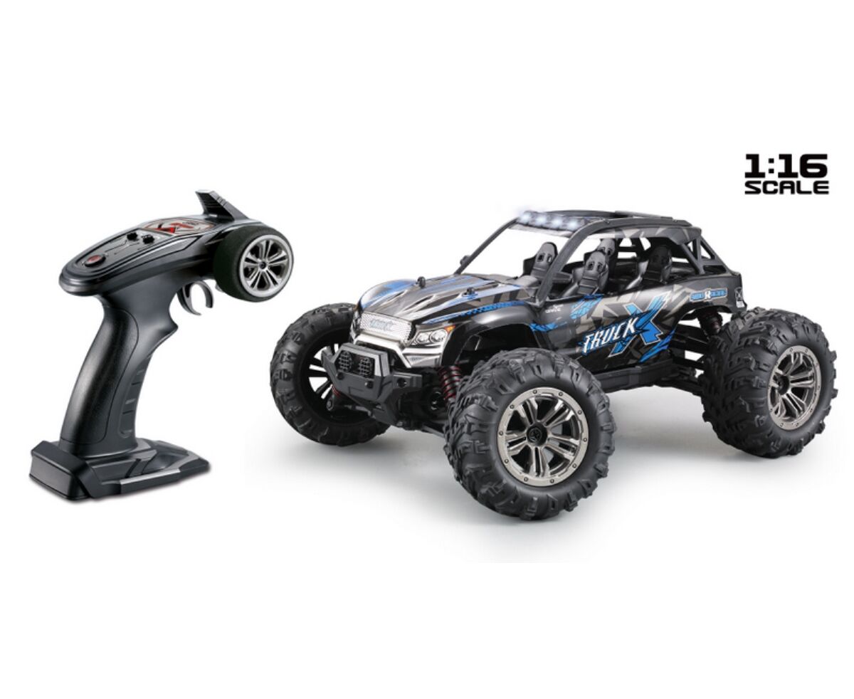 RC Fahrzeug :: RC Auto :: "1:16 Elektro Modellauto High Speed Sand Buggy  ""X Truck"" schwarz/blau 4WD RTR"
